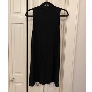 Black knit mock neck dress